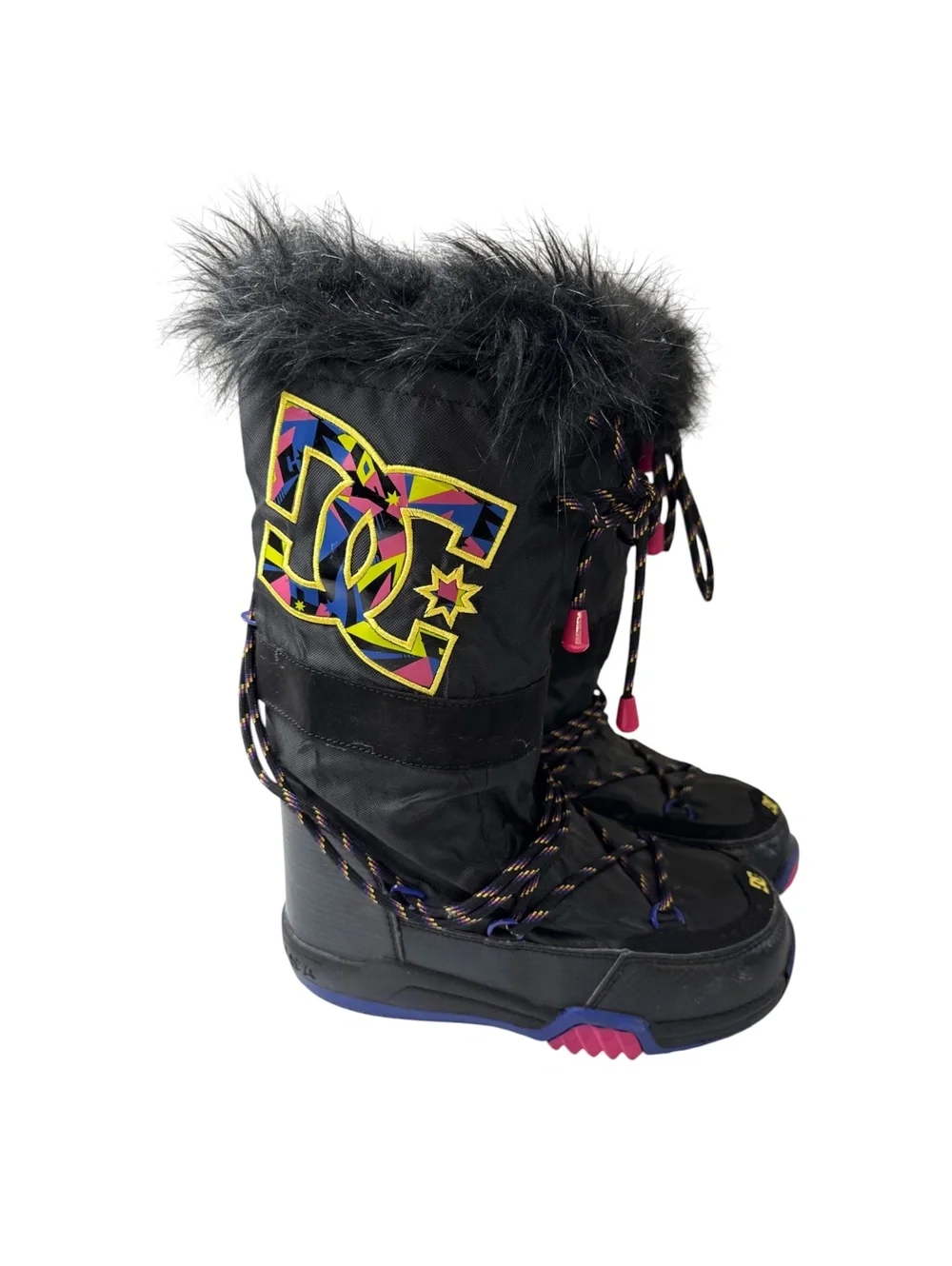DC Shoes Women’s Snow Boots w/ Fur Trim & Colorful Logo